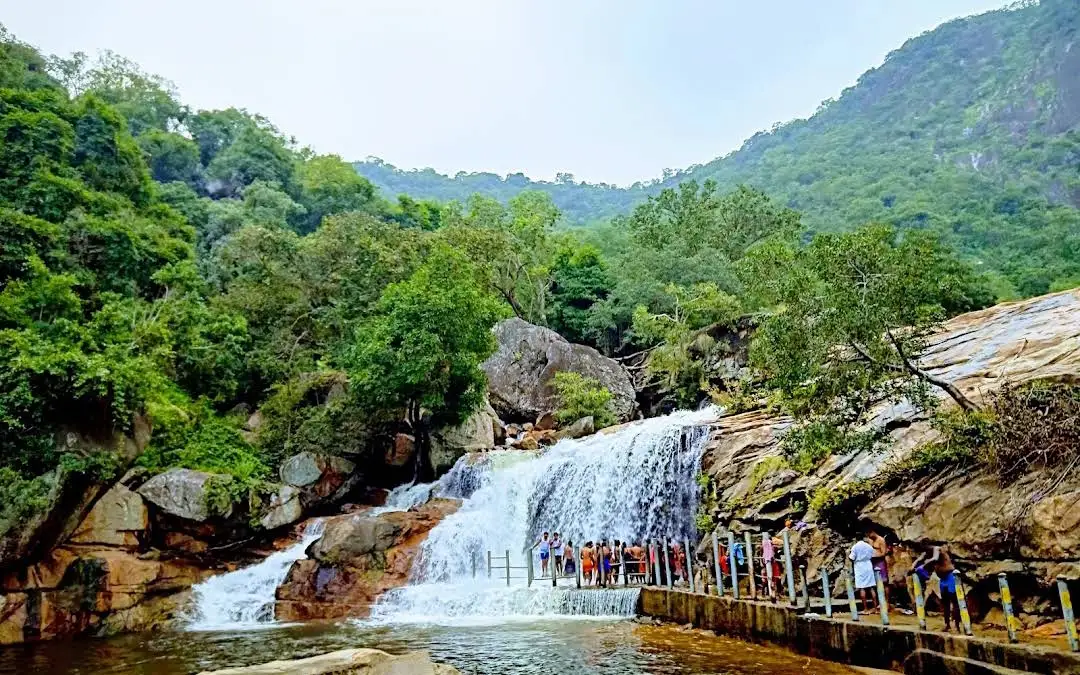 Panchalinga Waterfalls (Thirumoorthy Falls) — Waterfall