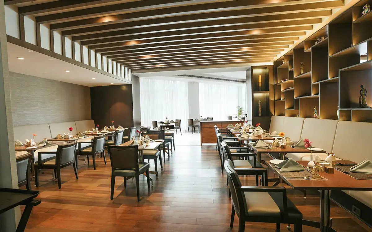 My Place dining room at Gokulam Grand Trivandrum.
