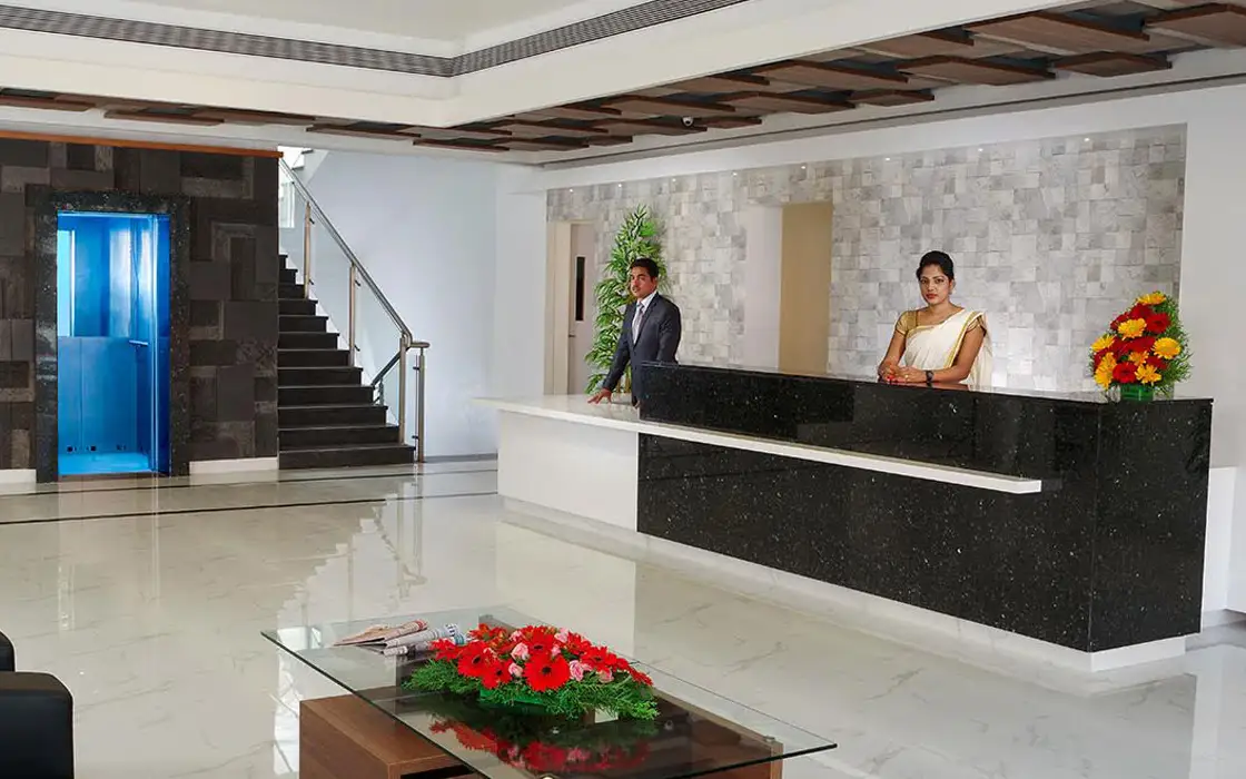 The Central Residency reception, as shown on the hotel's own website.