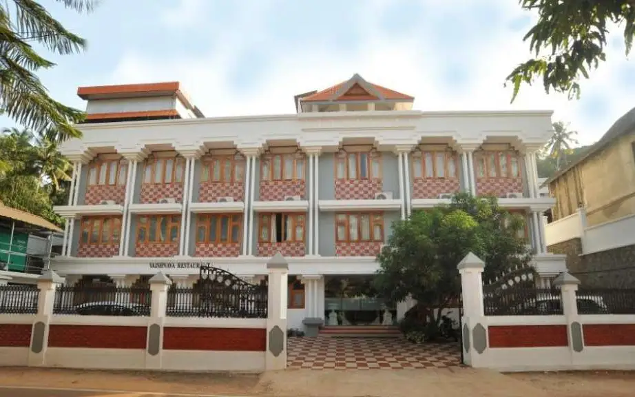 Indraprastha Beach Resort entrance in an archived property-submitted image; confirm current appearance with the hotel.