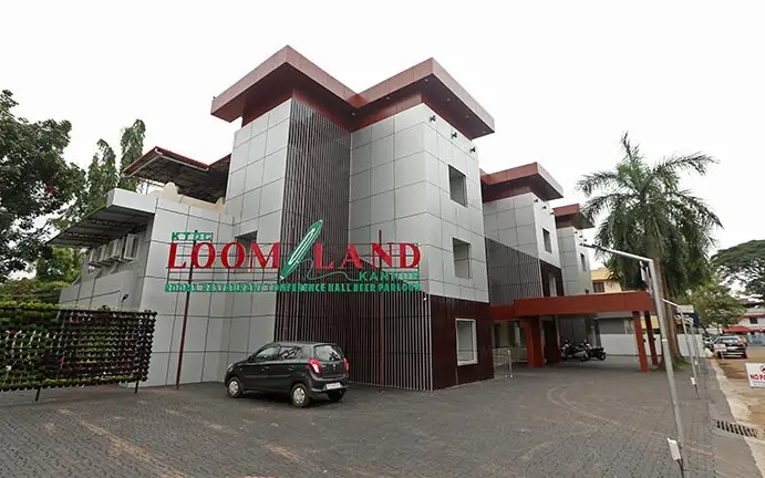 KTDC Loom Land entrance and Kannur sign in the operator gallery photograph