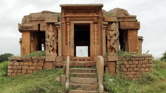 A freestanding historic shrine at Manne.