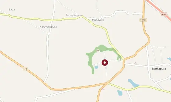Mapped context around Bankapura Fort, shown at a different scale; confirm the public entrance or approach on the day.