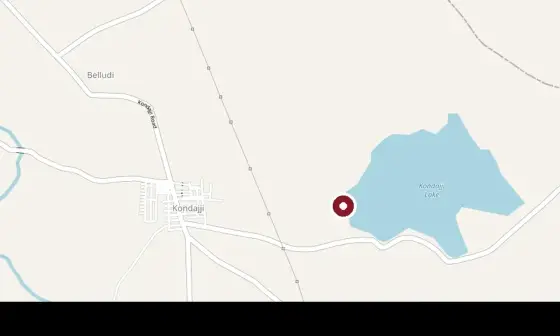 Mapped context around Kondajji Lake, shown at a different scale; confirm the public entrance or approach on the day.