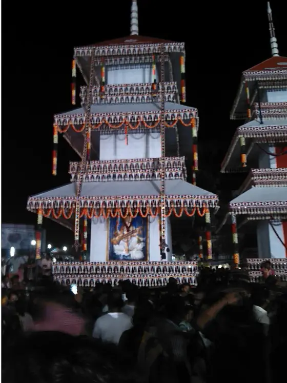 The Anjilipra theru at the Chettikulangara Bharani festival in 2014.