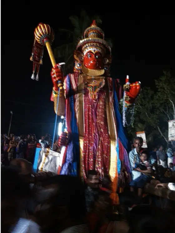 The Hanuman festival figure at Chettikulangara in 2014.