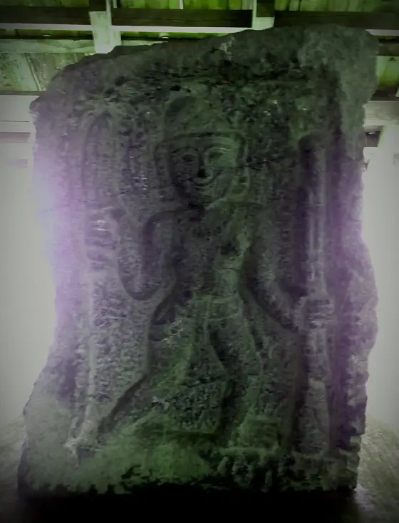 A carved hero-stone in the palace museum.