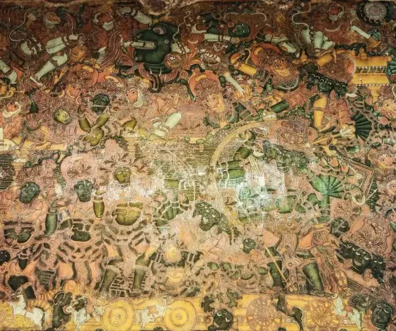 Rama and Ravana, from the mural cycle at the Mattancherry Palace.