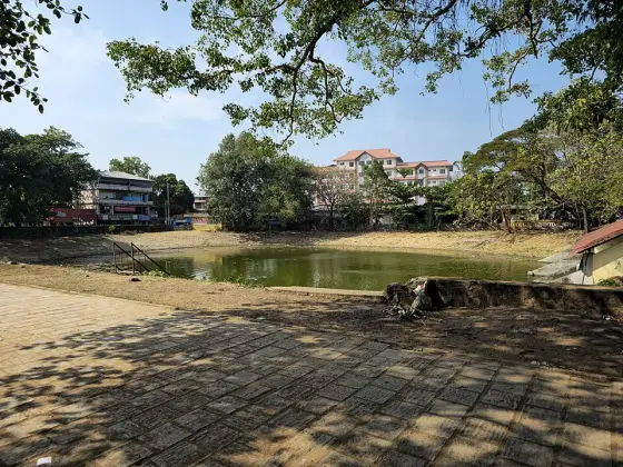 The pond beside Kodungallur Bhagavathy Temple.