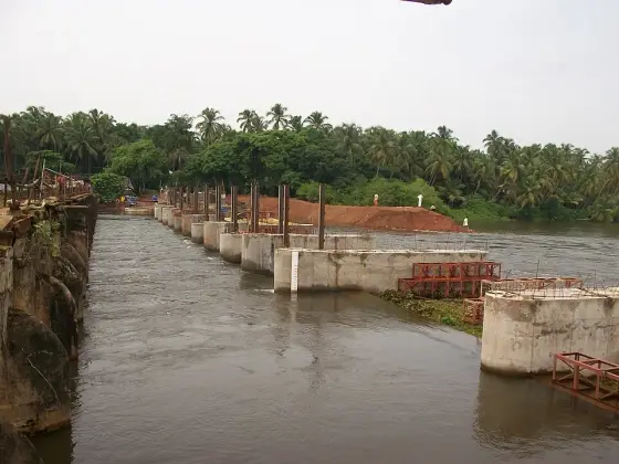 Water passing through the Biyyam regulator.