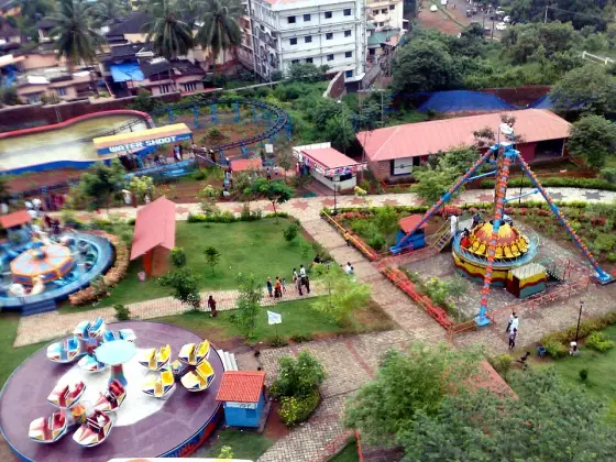 An elevated view over the recreation area.