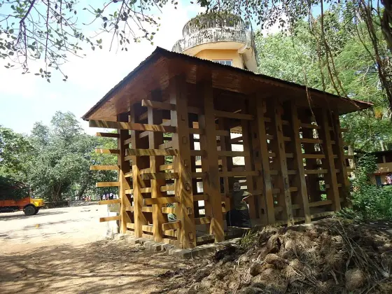 The timber elephant enclosure at Punnathur Kotta.