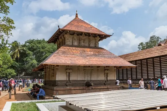 A tiered gateway within the temple complex.