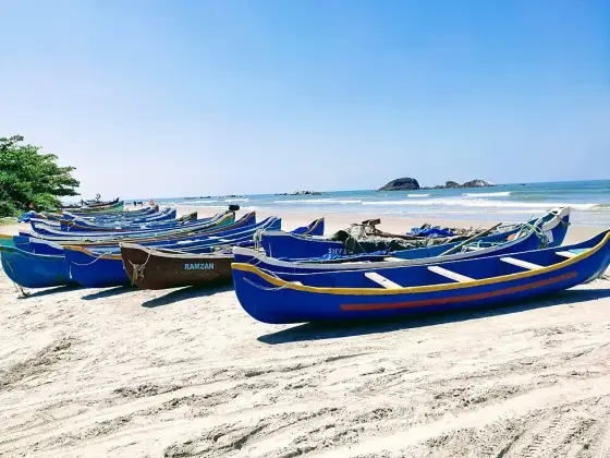 Boats at Muzhappilangad Beach
