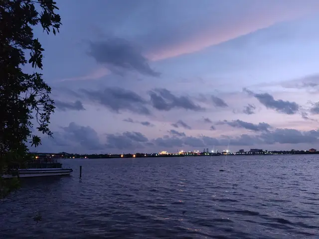 Marine Drive and ferry-side city evening, Ernakulam