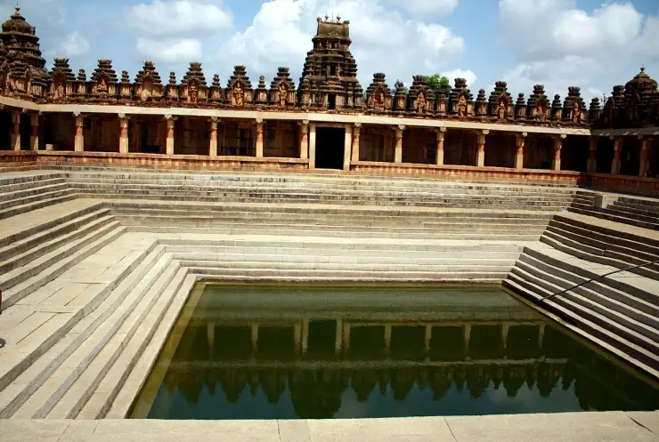 Pond view from Bhoga Nandeeshwara Temple,Karnataka