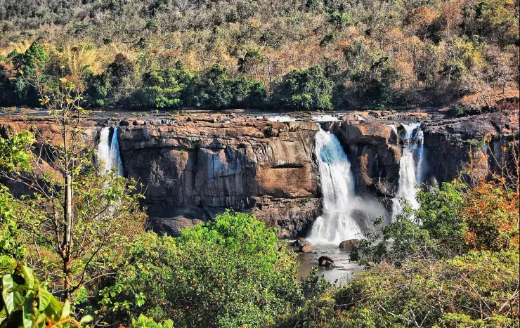 Athirappilly Falls seen from below