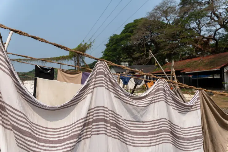 Washing pens and drying lines at the Dhobi Khana, Fort Kochi