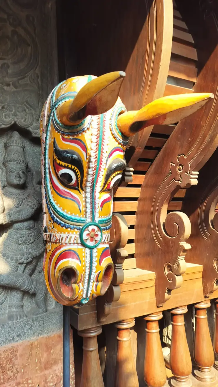 Objects on display at the Kerala Folklore Museum, Thevara