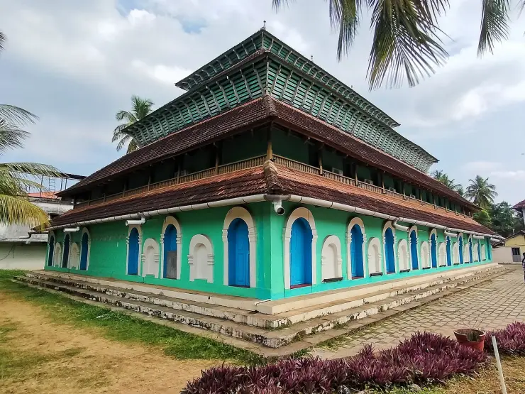 The timber Mishkal Mosque at Kuttichira, Kozhikode