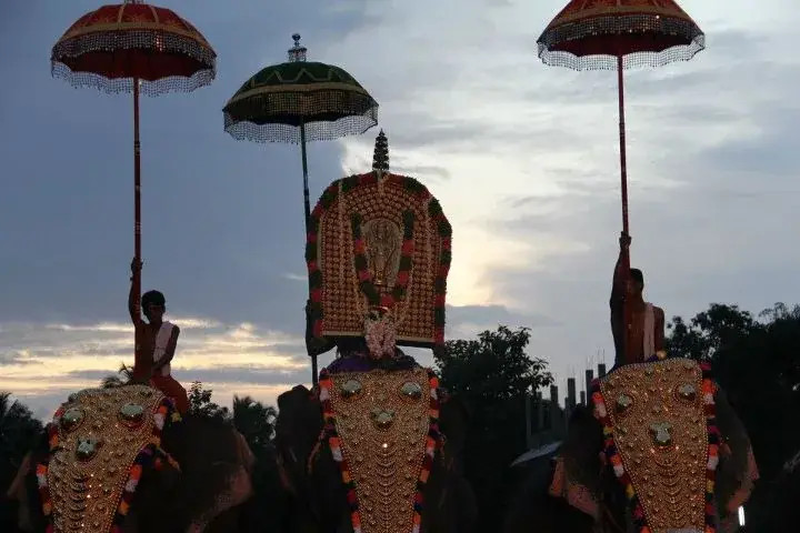 Aarattu procession at the Thrikkakara temple