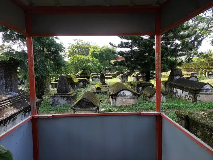 Graves inside the Dutch Cemetery, Fort Kochi