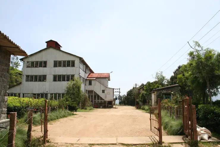 The tea factory at Kolukkumalai, photographed in 2008.