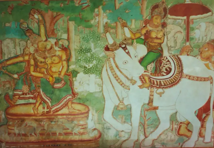 Ramayana murals inside the Mattancherry (Dutch) Palace, Kochi