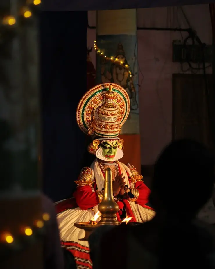 Kathakali performers in full costume