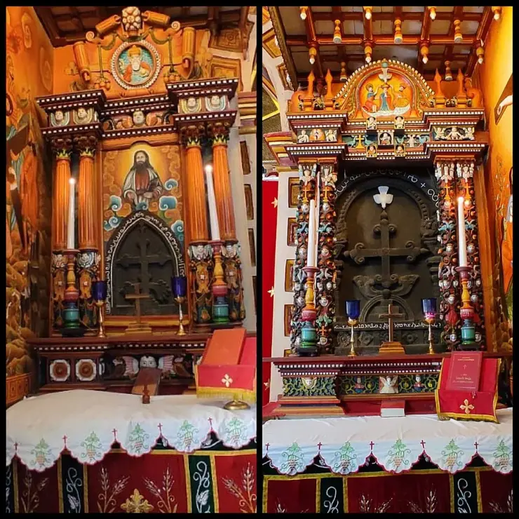 The ancient Persian (Nasrani) crosses at the Kottayam Knanaya Valiyapally
