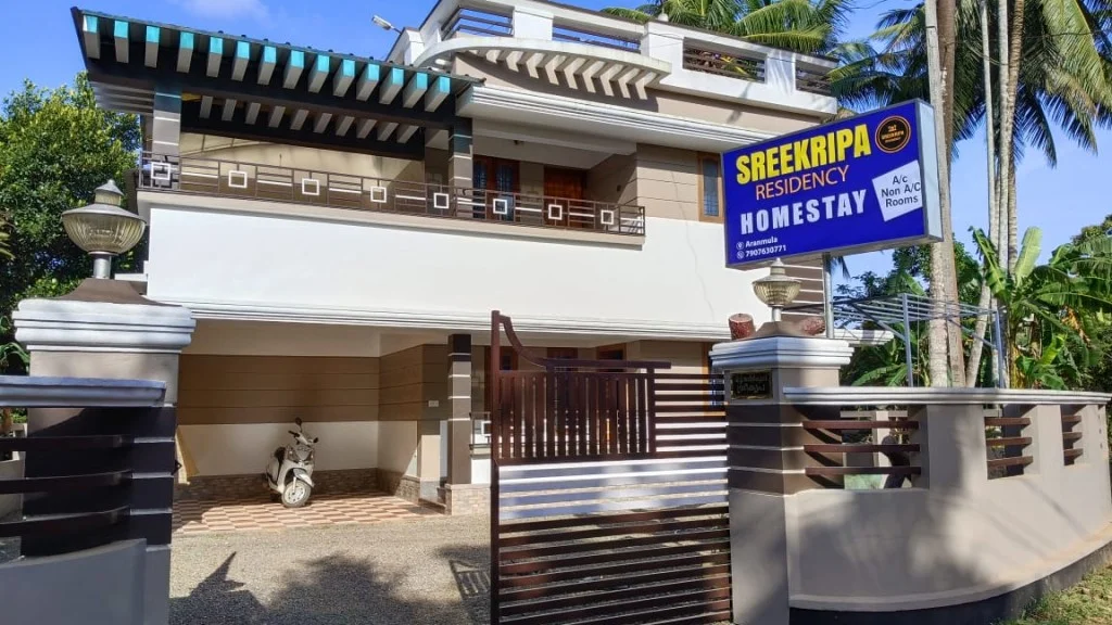 Sreekripa Residency Homestay entrance and property sign