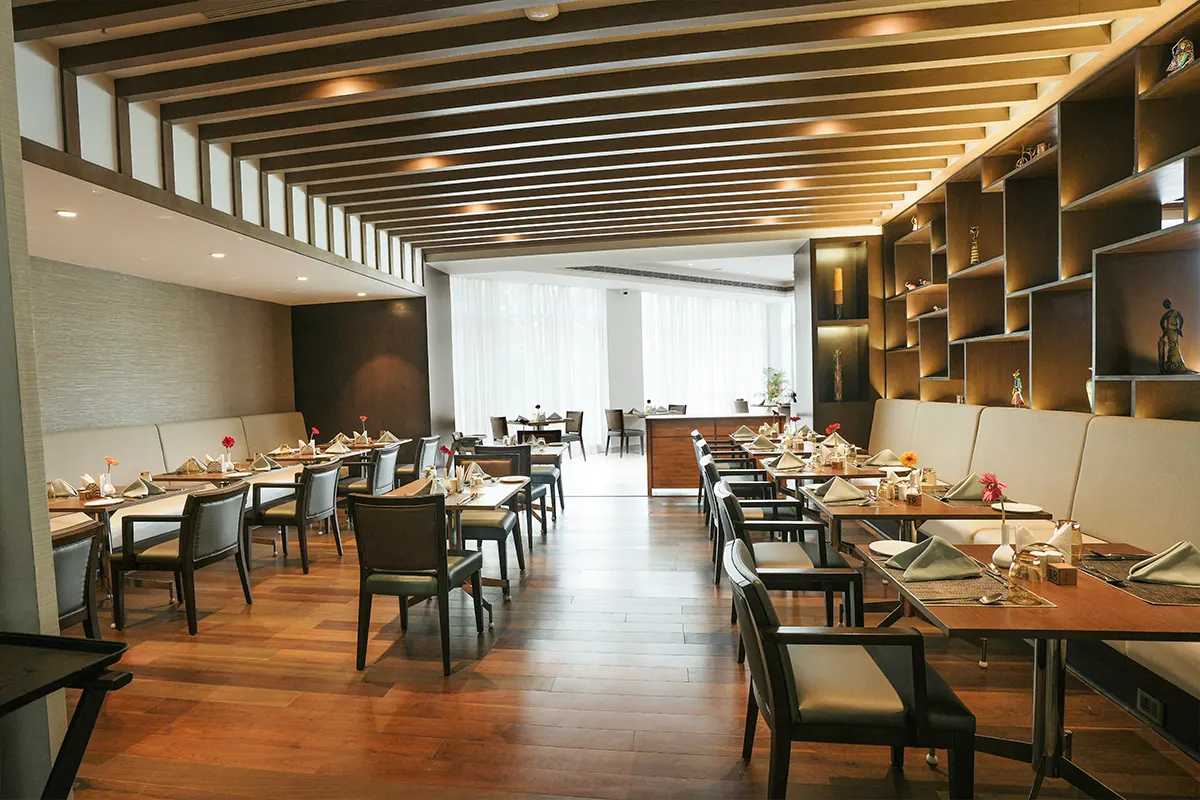 My Place dining room at Gokulam Grand Trivandrum.