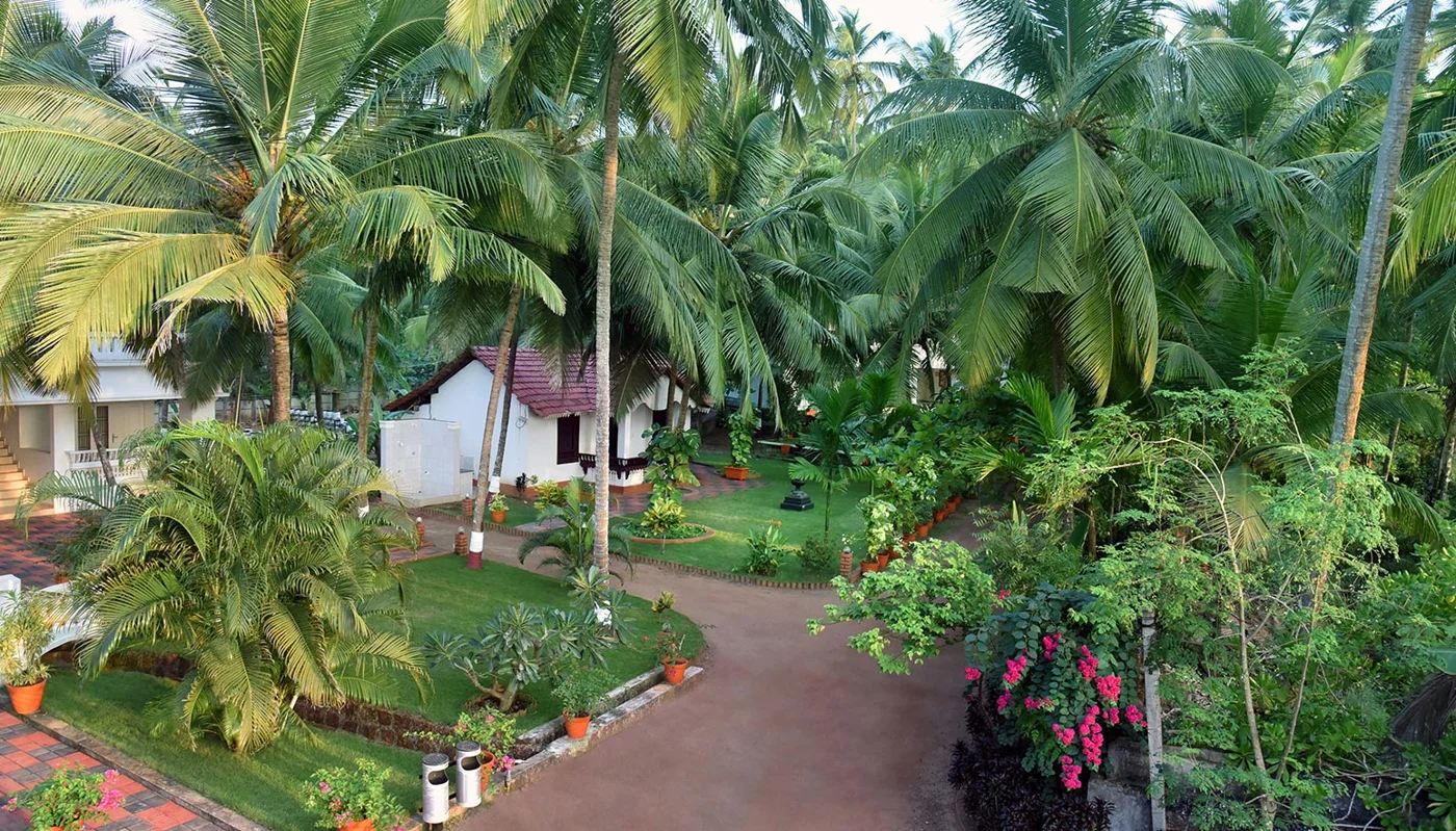 Malabar Beach Resort grounds and cottages