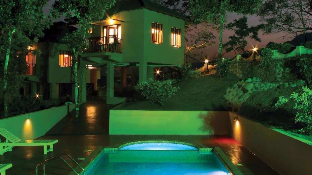 Rippon Mount buildings and swimming pool at night in its 2018 provider photograph