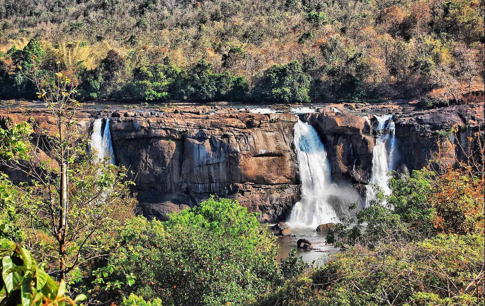 Athirappilly Falls seen from below