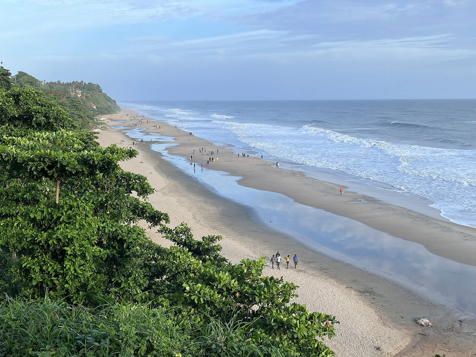 Papanasam Beach at Varkala, seen from the cliffs