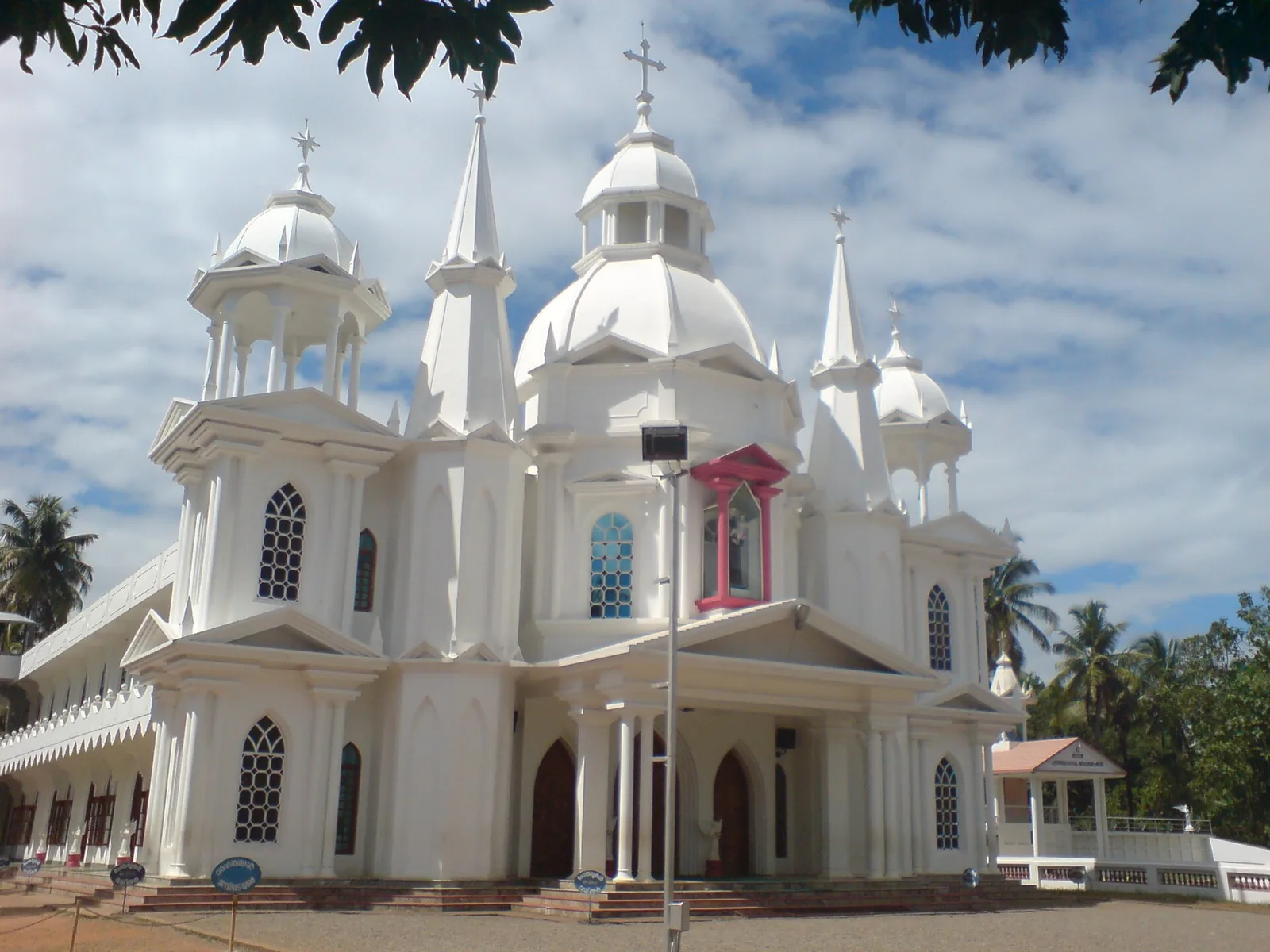 The white domed façade of St Antony’s Church at Perambra in Thrissur district
