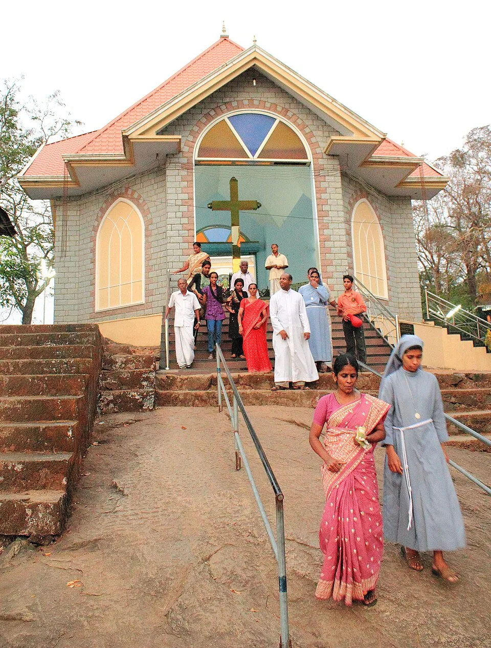 The golden cross at Kurisumudi, Malayattoor, Kerala