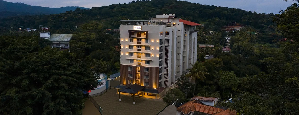 The exterior of Sterling Thekkady, the property hosting the spa.