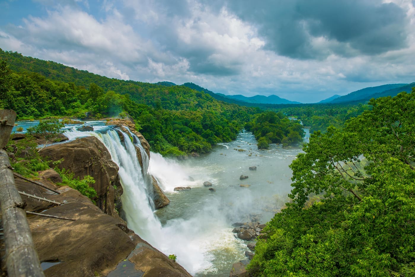 Athirappilly Falls in full monsoon flow