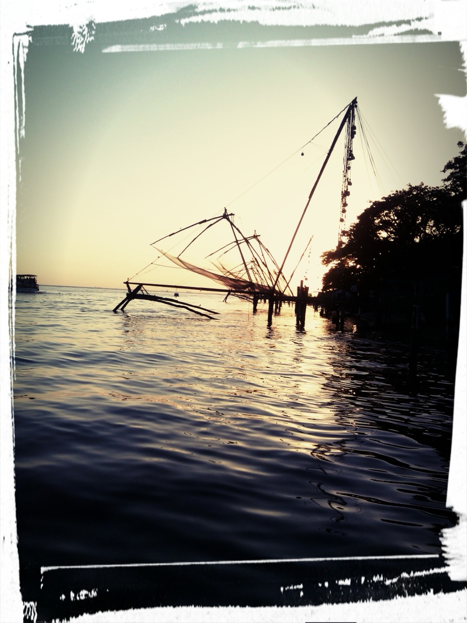 Fishing nets on the Kochi harbour